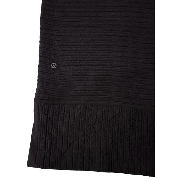 Lululemon Textured Ribbed Long-Sleeve Black Dress – Size Unknown (Fits S–M) - Picture 5 of 8